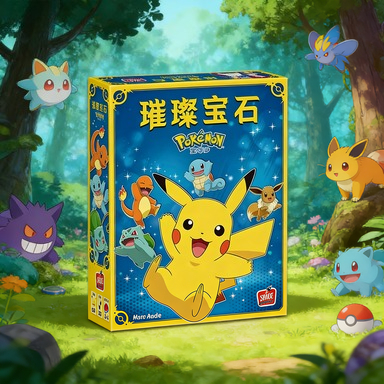 Board Game Pokemon - ASMODEE ダズリングジェム ポケモン ボードゲーム - 6つのキャラクタートークン付き戦略カードゲーム