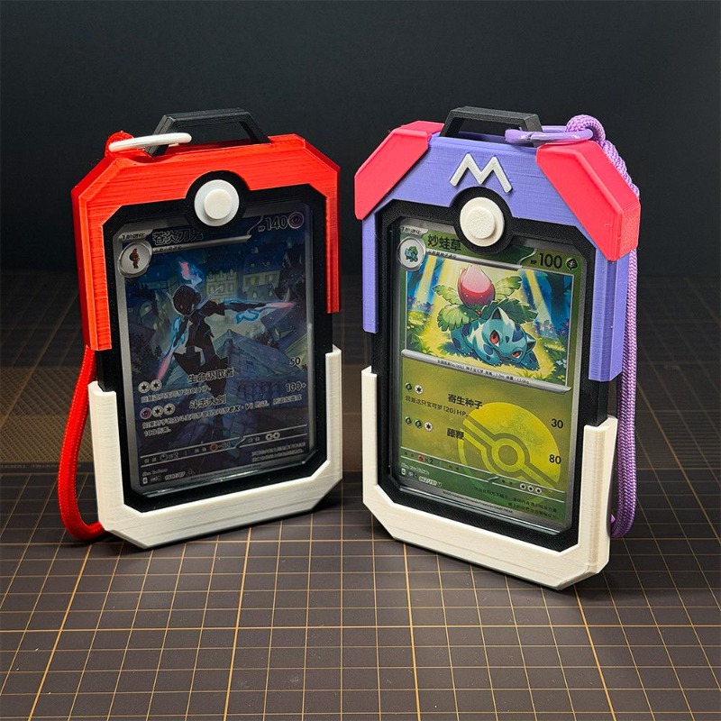Board Game Pokemon - ポケボール垂直カードホルダートランプカードカバーポケモンボードゲーム用IDトレーディングフォルダーフォトポーチキット保護カバー