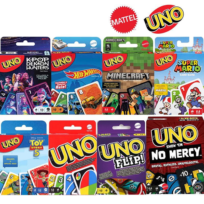 Board Game Heat - マテルゲームズ UNO フリップ! おもちゃゲーム、ボードゲームカード、ホットウィール、ノーマーシー、スーパーマリオ、トイ・ストーリー、DOS、マインクラフト、エリートF1コレクタブル