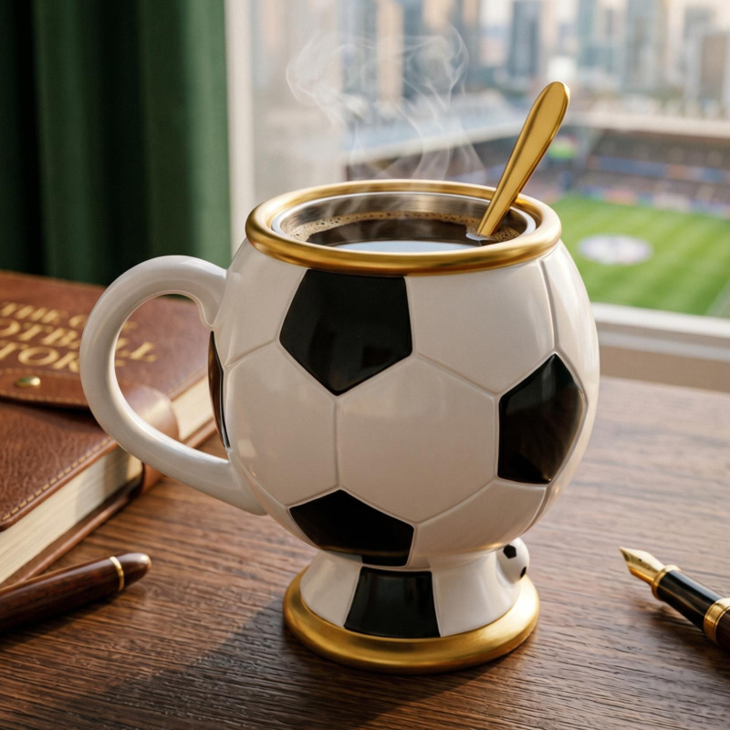 Board Game Football - サッカーコーヒーマグ樹脂ステンレス鋼装飾カップホームテーブル装飾オフィスデスクサッカーファン子供ティーン誕生日ギフト