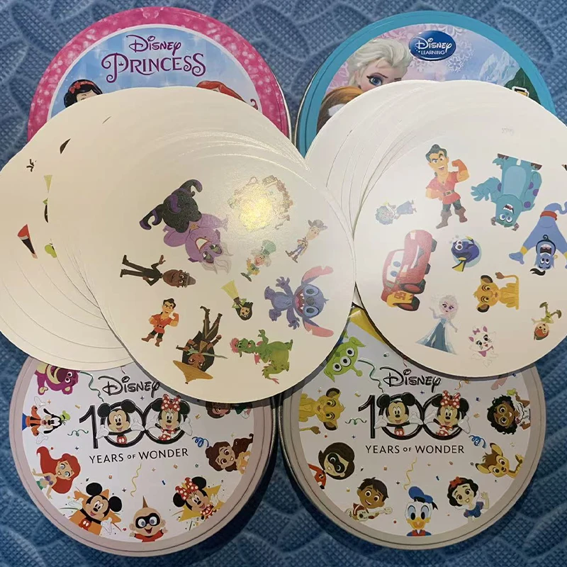 Board Game For Kids - スポイットカードゲーム 異なるカードゲームを見つける ドブルボックスボードゲーム 子供向けブリキ製インタラクティブ知育玩具