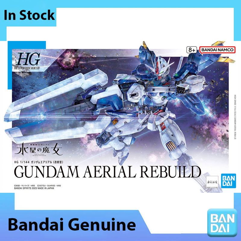 Bandai Model Gundam Hg - 在庫ありバンダイ 100% 本物のガンダムモデルキット HG 1/144 ガンダム空中再構築アニメアクションフィギュアコレクション組立モデルおもちゃ