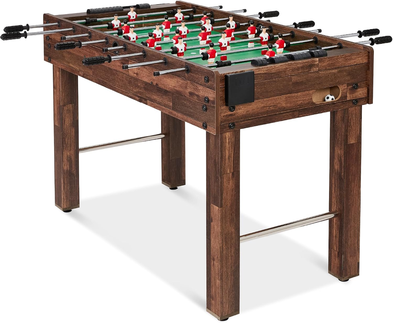 Board Game Football - フーズボールテーブル フルサイズサッカーゲームテーブル 高耐久アーケードフットボールテーブル カップホルダー付き スコアリングシステム 人間工学に基づいたハンドル