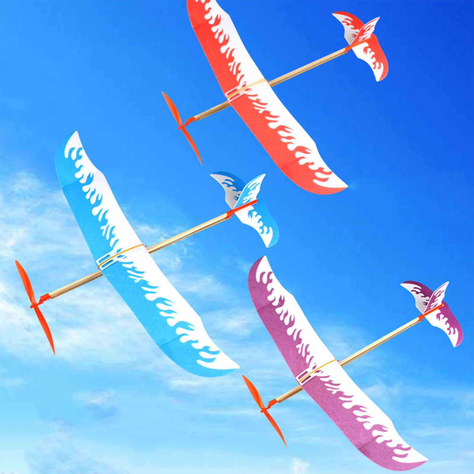Board Game Family - 輪ゴム飛行機 パワードグライダー航空機キット 飛行ゲーム遊び 子供用 アウトドアスポーツ活動 発達玩具