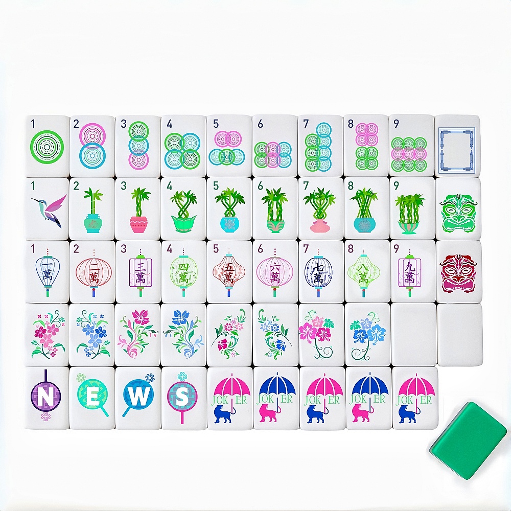 Board Game Wild Wild - 2026年アメリカン麻雀セット、麻雀牌アクリル素材、ワイルドカード付き、家族の集まりや伝統的な遊びに最適なボードゲーム