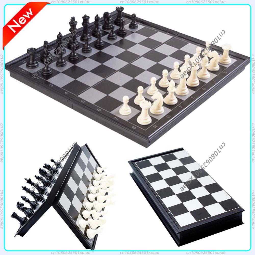 Magnetic Travel Chess - 折りたたみ磁気チェス 19.5*19.5 センチメートルプラスチックチェス盤ゲーム国際チェスゲームギフト大人子供初心者向け