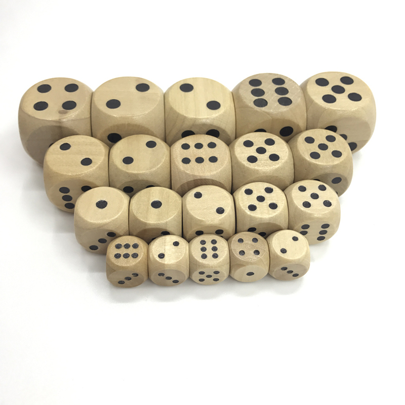 Board Game Loop - 新しい100個入りパックゲーム 12/16/20/25mm丸型ボードゲーム用D6ダイス 正方形カウントダイス 木製六面ダイス
