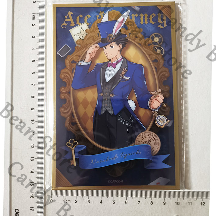 Board Game Illustration - 逆転裁判 純正アニメ フェニックス・ライト マイルズ・エッジワース 美樹・カルマ コスプレ
