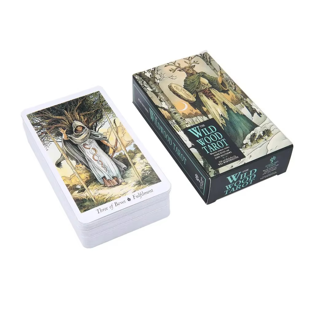 Board Game Wild Wild - 新しいタロットカードオラクルデッキ神秘的な占いワイルドウッドタロットデッキ女性女の子カードゲームボードゲーム