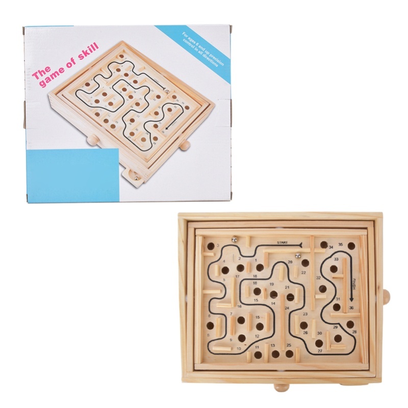 Board Game For Kids - 大人の子供向け木製教育迷路脳トレーニングボードゲーム教育玩具