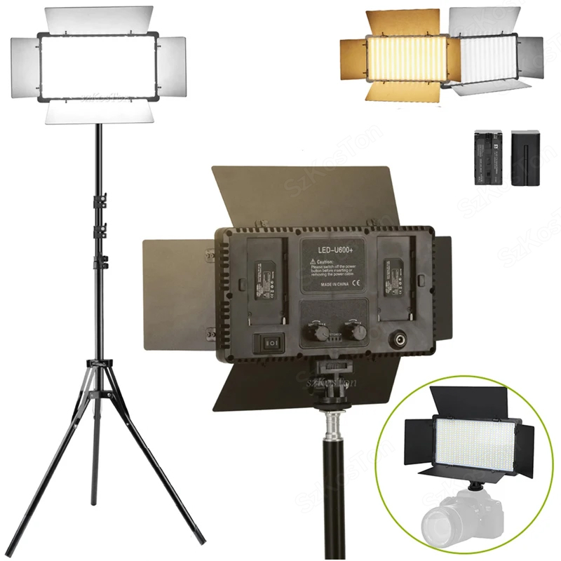 Board Game Video Games - U800 u600 LEDフォトスタジオキット,写真パネル,ライブYouTubeビデオ用ランプ