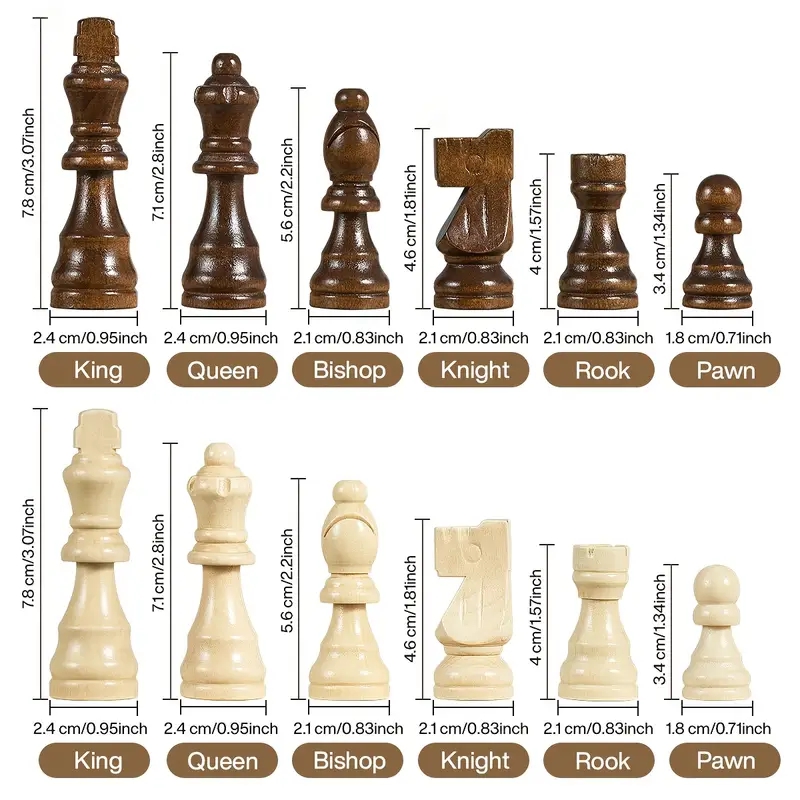 39.3cm/15.47インチの磁気木製チェスセット、追加の - Magnetic Travel Chess のレビューと価格