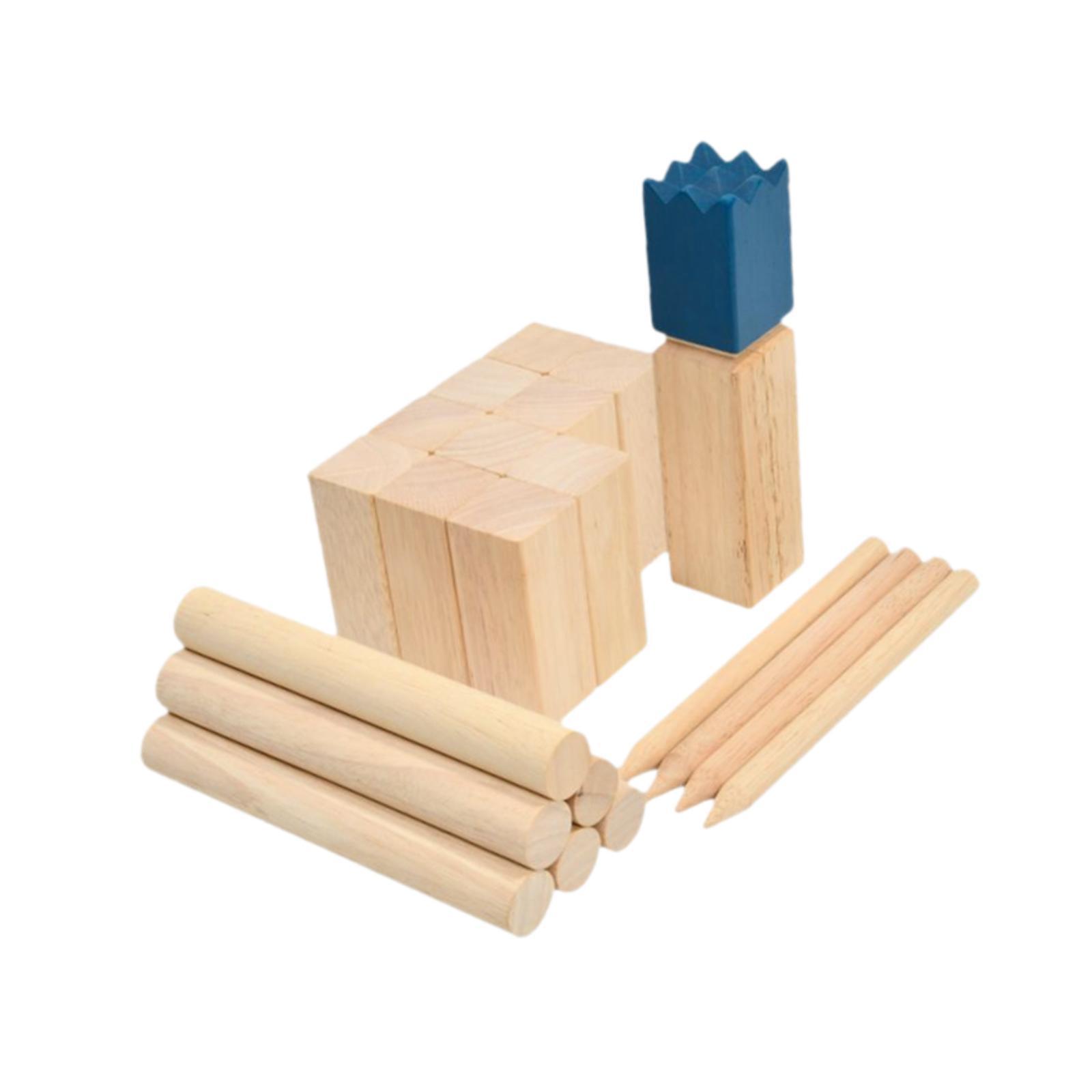 木製クッブ投げゲームセット 屋外芝生チェス スキットルブロッ - Chess Set Wooden のレビューと価格