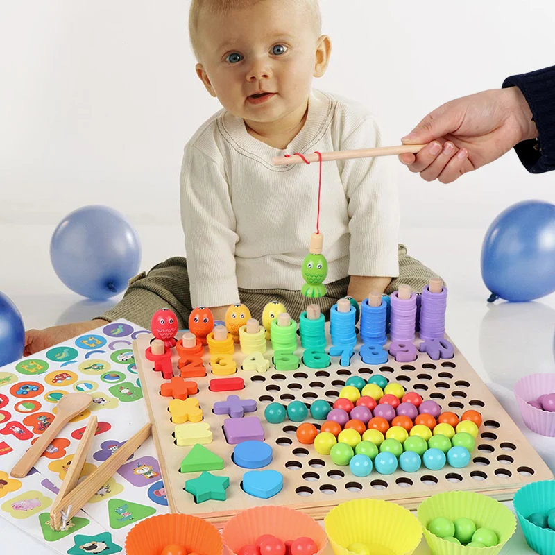 子供向け教育玩具 モンテッソーリ木製パズルボード 数学ゲーム - Board Game For Kids のレビューと価格