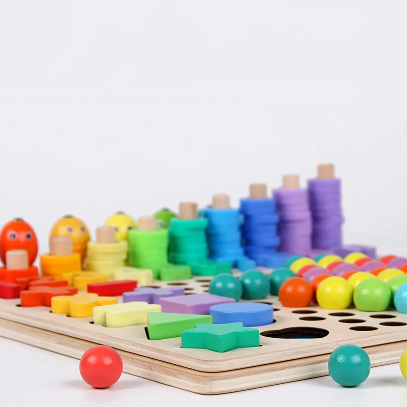 子供向け教育玩具 モンテッソーリ木製パズルボード 数学ゲーム - Board Game For Kids のレビューと価格