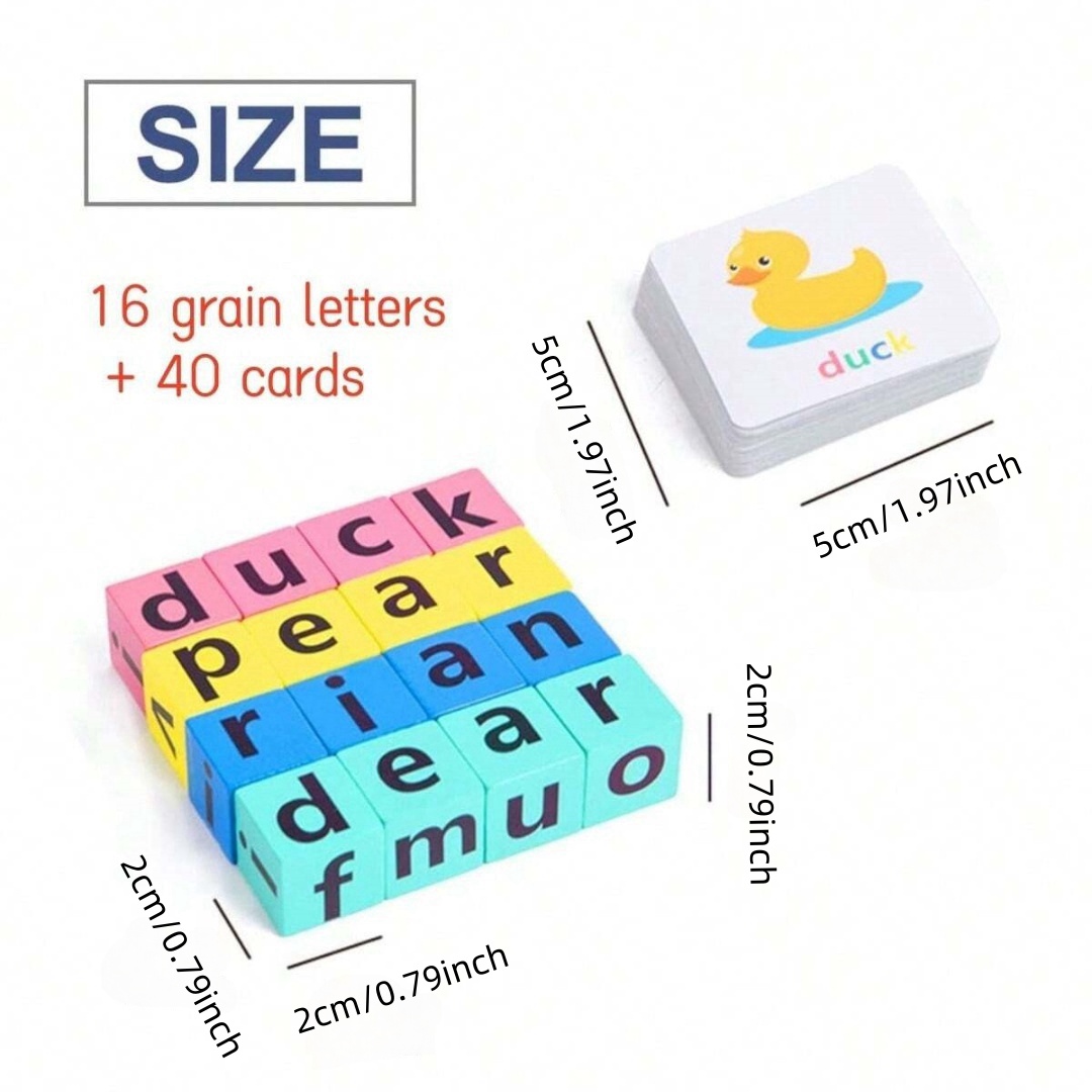 子供用アルファベットスペルボードゲーム、16文字ブロック+4 - Board Game Family のレビューと価格