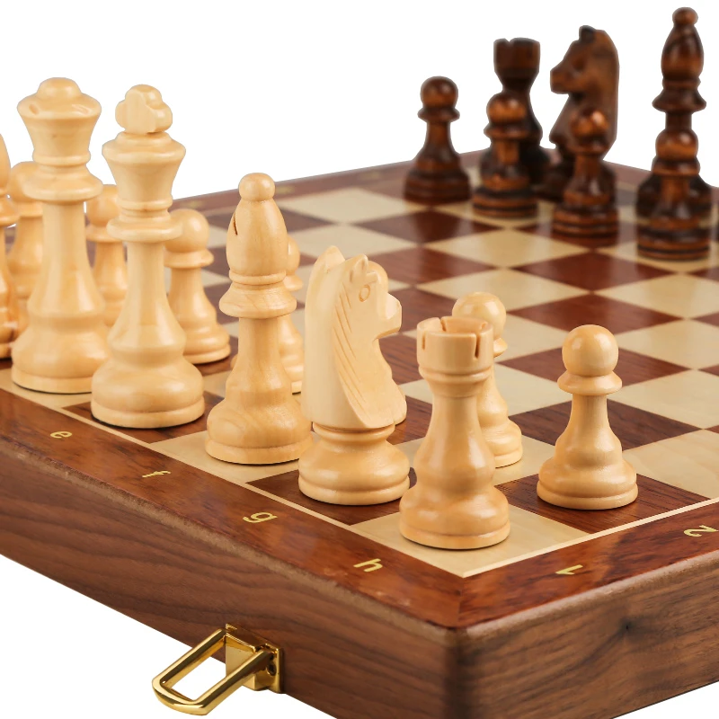 トップグレードの木製折りたたみビッグ伝統的なクラシック手仕事 - Chess Set Wooden のレビューと価格
