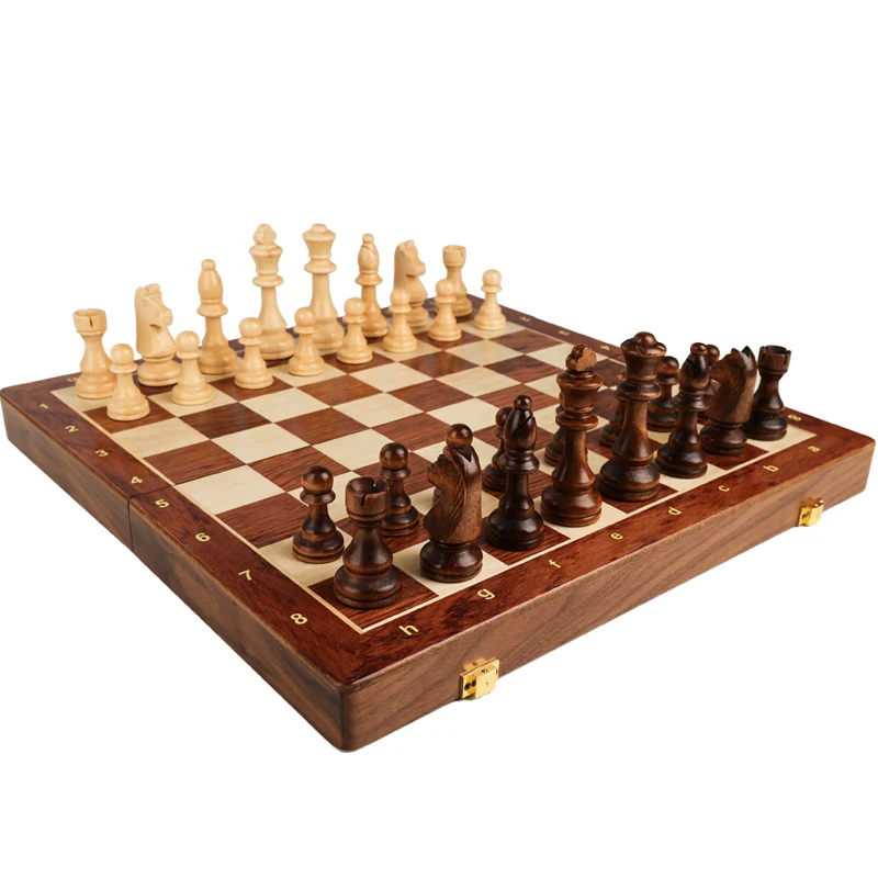 トップグレードの木製折りたたみビッグ伝統的なクラシック手仕事 - Chess Set Wooden のレビューと価格