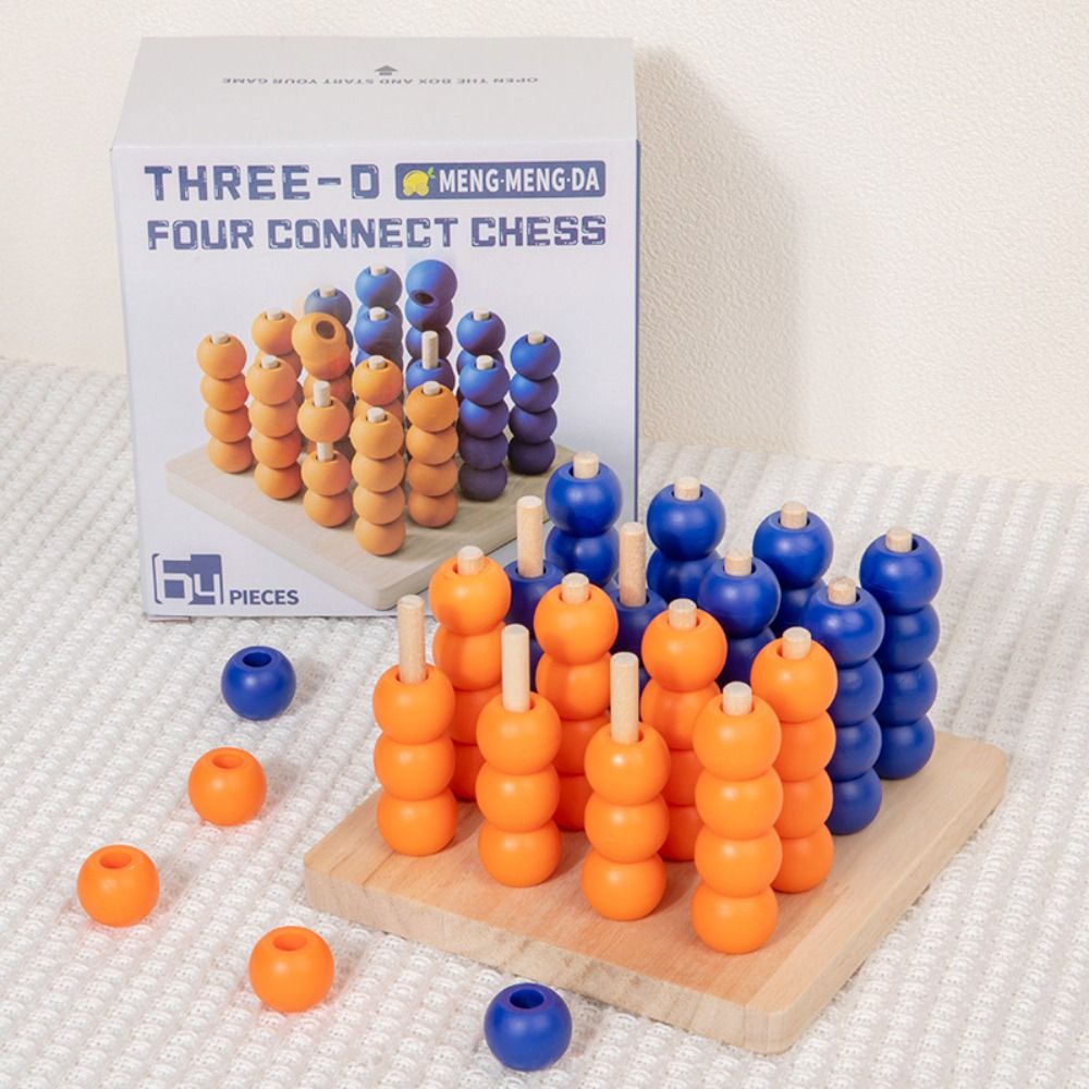 4連ビーズ3D四連チェス教育パズル木製ゴバン安全素材楽しい定 - Board Game Family のレビューと価格
