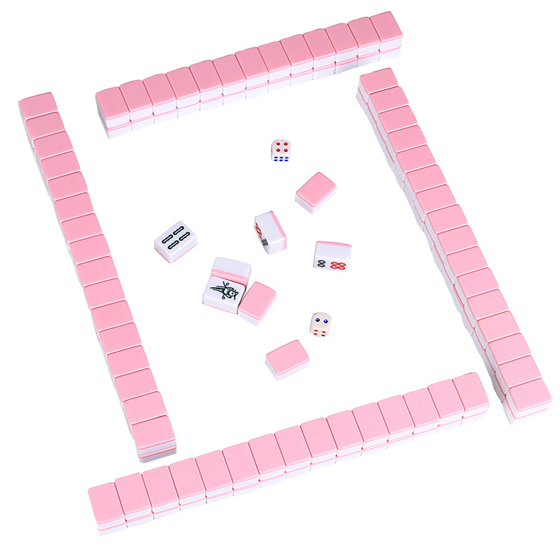 24 ミリメートル家庭用麻雀牌手磨きグリーンブルーピンク大人 - Board Game Mahjong のレビューと価格