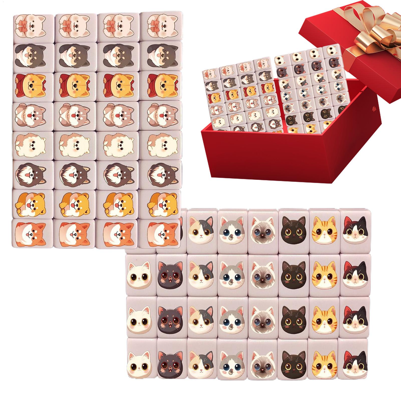 65ピースミニ麻雀ボードゲームセット、インタラクティブ麻雀玩 - Board Game Mahjong のレビューと価格