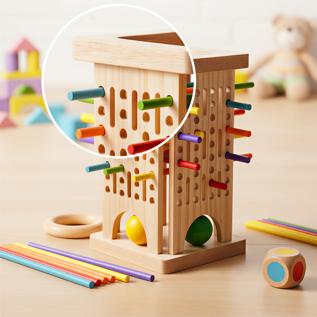 モンテッソーリ木製ボードゲーム カラフルなスティック サイコ - Board Game Family のレビューと価格