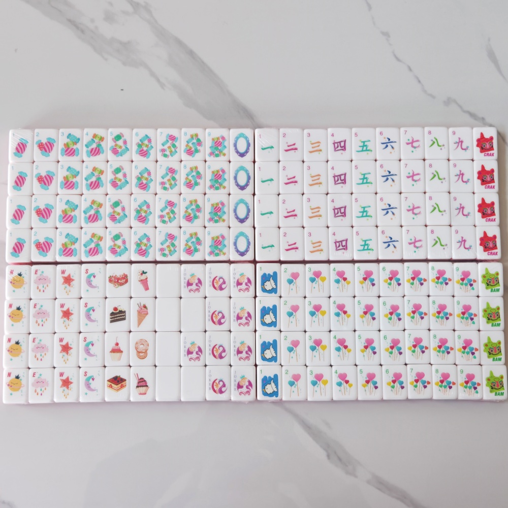 ローズレッドカスタムアメリカン麻雀セット4層アクリル高級彫刻 - Board Game Mahjong のレビューと価格