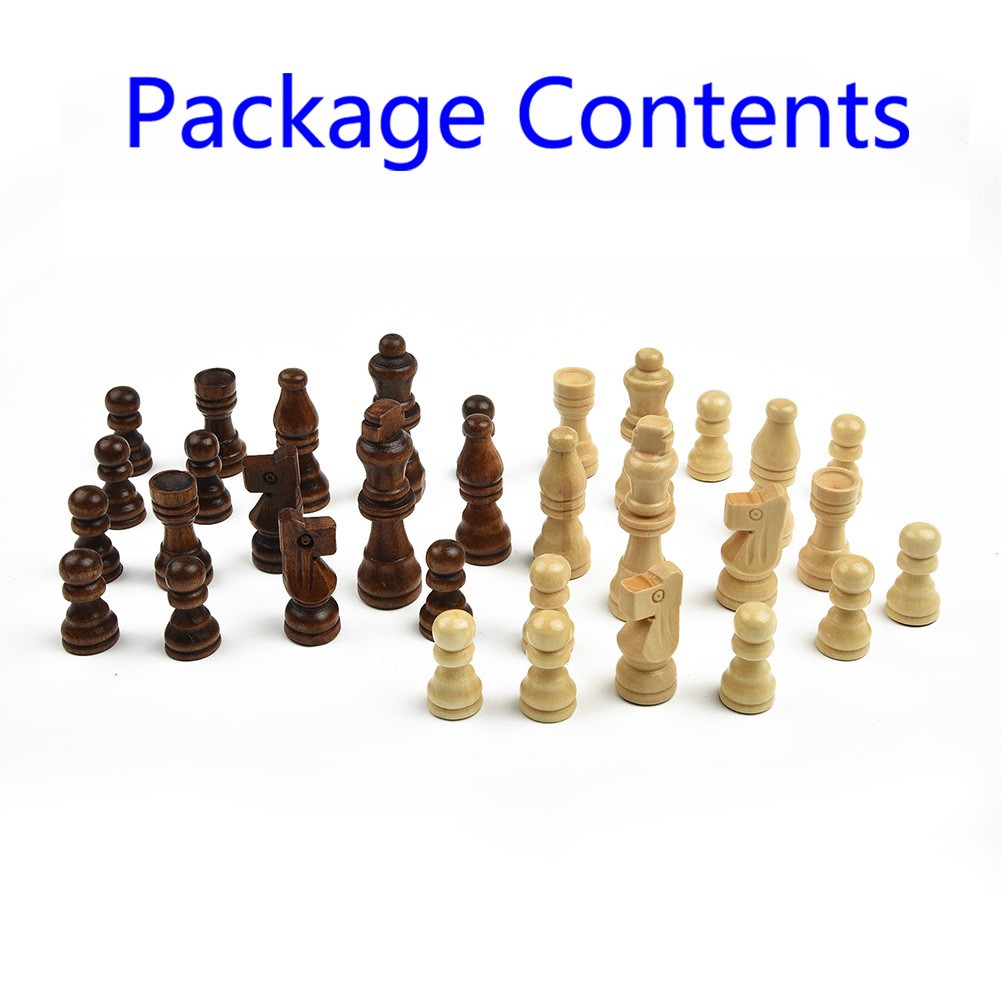 32個の木製チェスセット、手作りの外観とバランスの取れた重量 - Chess Set Wooden のレビューと価格