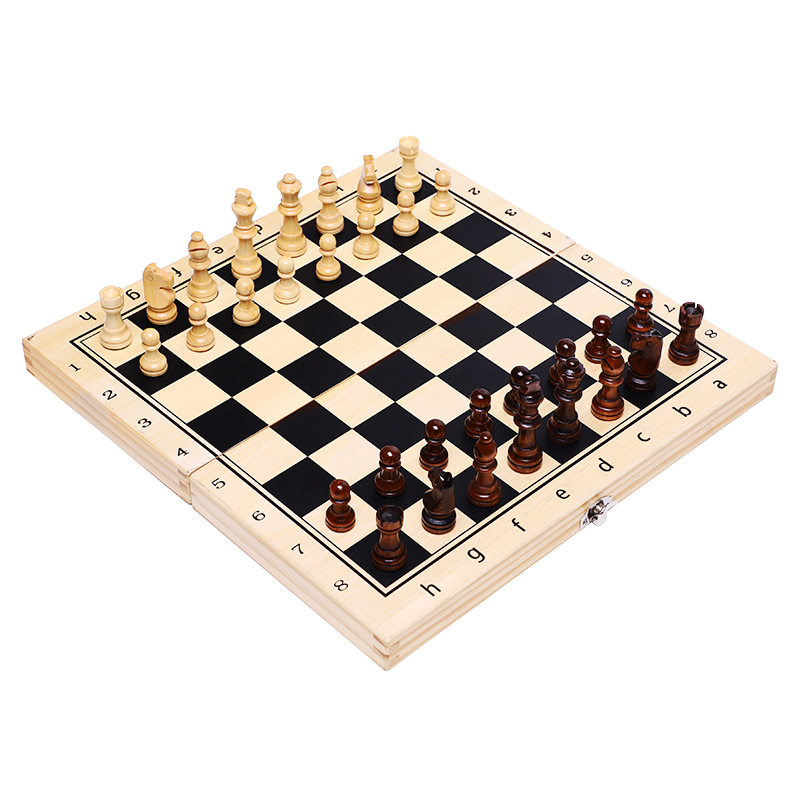 チェスボード 3 で 1 木製チェッカーボードゲームポータブ - Magnetic Travel Chess のレビューと価格