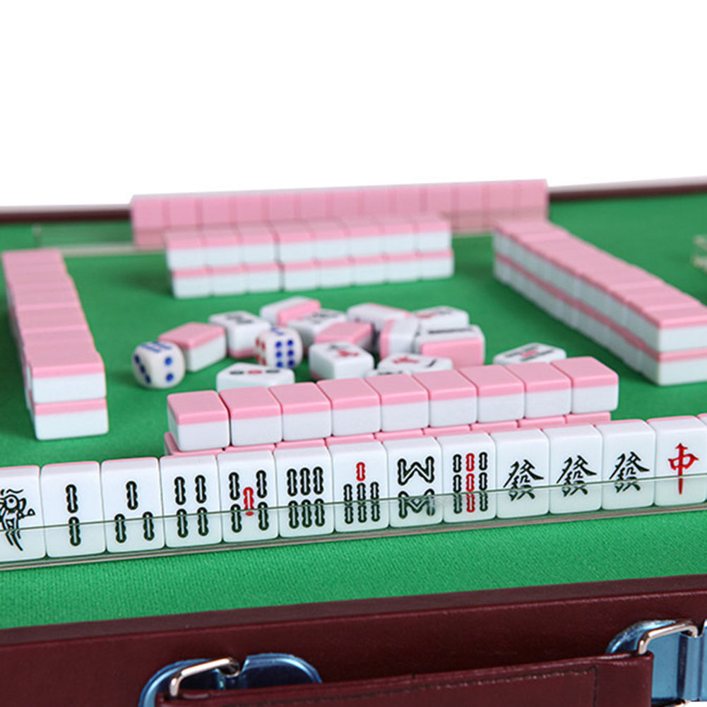 ポータブル旅行ミニ麻雀セット旅行麻雀セット収納ボックス付き落 - Board Game Mahjong のレビューと価格