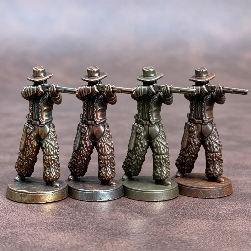 ワイルドウェストカウボーイ白銅ミニチュア金属製置物卓上ウォー - Board Game Wild Wild のレビューと価格