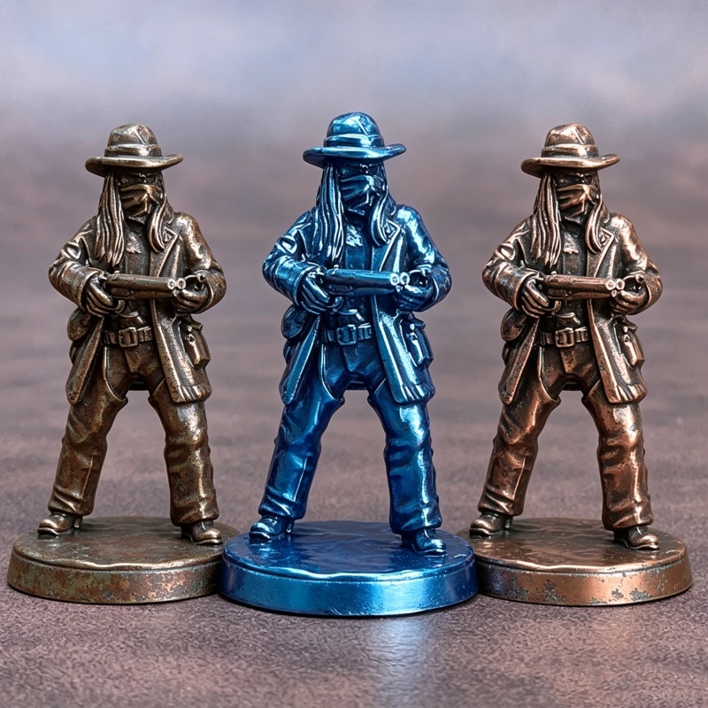 ワイルドウェストカウボーイ白銅ミニチュア金属製置物卓上ウォー - Board Game Wild Wild のレビューと価格