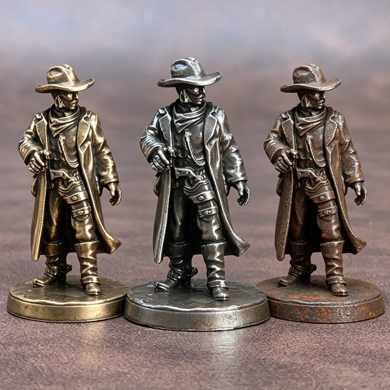 ワイルドウェストカウボーイ白銅ミニチュア金属製置物卓上ウォー - Board Game Wild Wild のレビューと価格