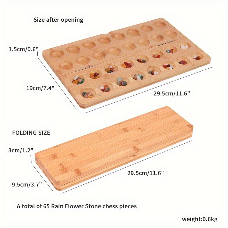 持ち運び可能な折りたたみ式木製マンカラボードゲームセット、多 - Chess Set Wooden のレビューと価格