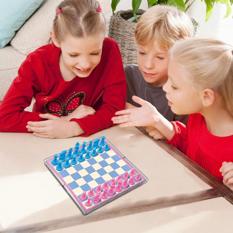 磁気折りたたみ式トラベルチェスセット、クリスタルパズルボード - Magnetic Travel Chess のレビューと価格