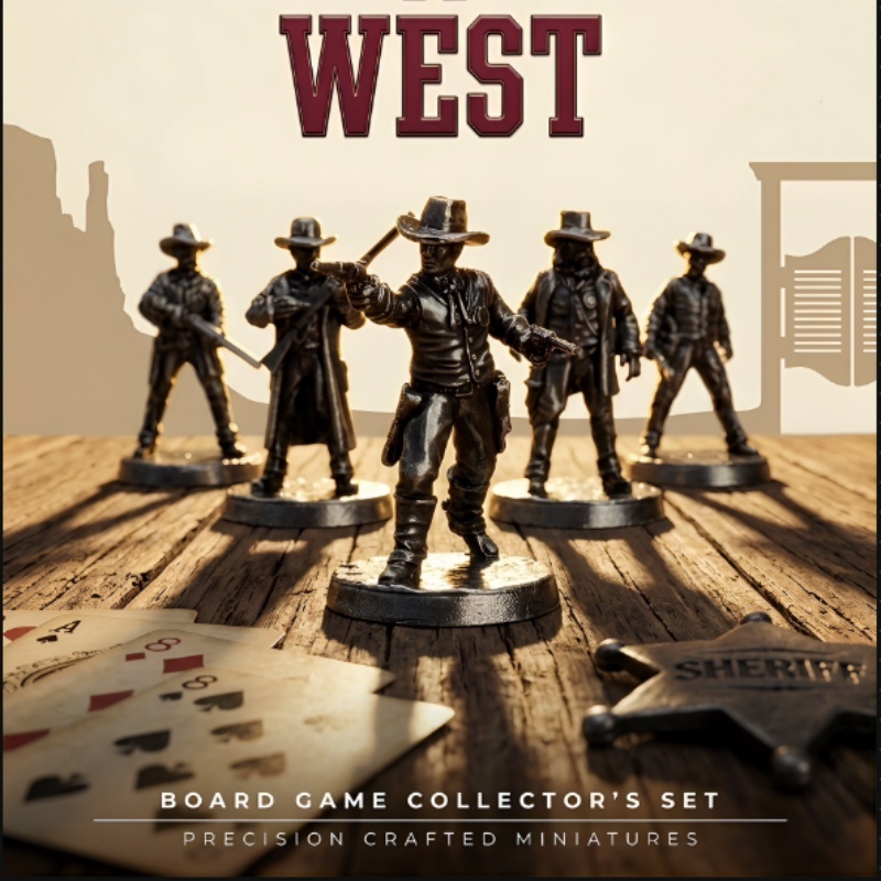 ワイルドウェストメタルミニチュアセット カウボーイ、保安官、 - Board Game Wild Wild のレビューと価格