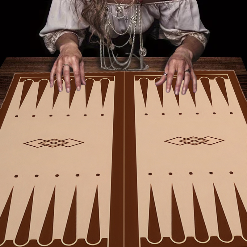 1pc ブラウンバックギャモンボードプリントタロットテーブル - Board Game Operation のレビューと価格