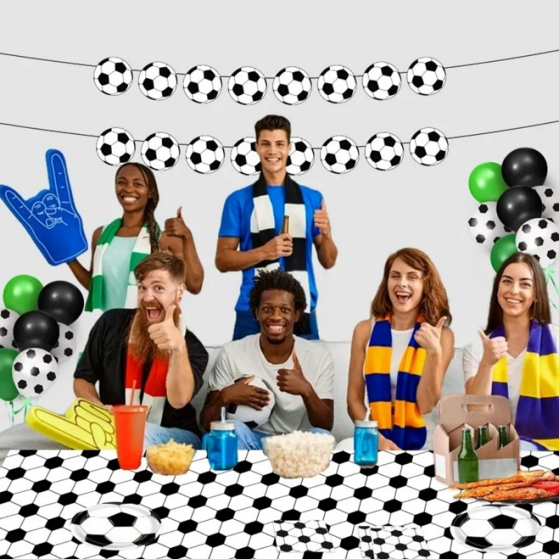 1pc サッカーテーマテーブルクロス使い捨て防水プラスチック - Board Game Football のレビューと価格