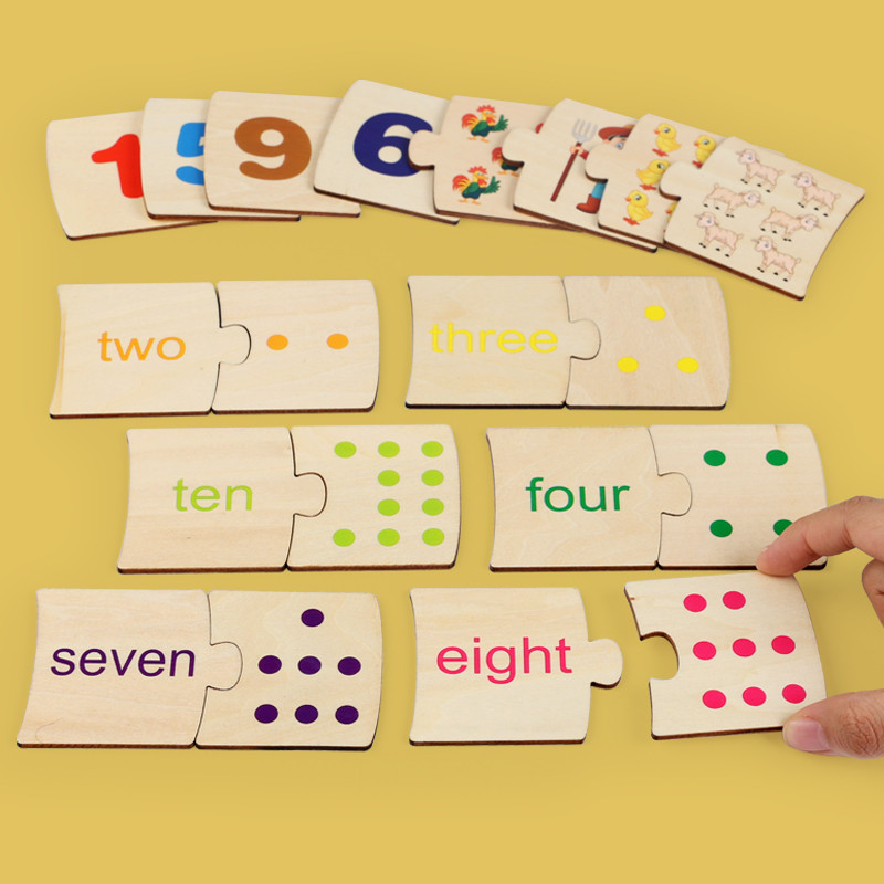 子供向け鉄箱ナンバー啓発ペアリング木製動物フードパズルボード - Board Game For Kids のレビューと価格