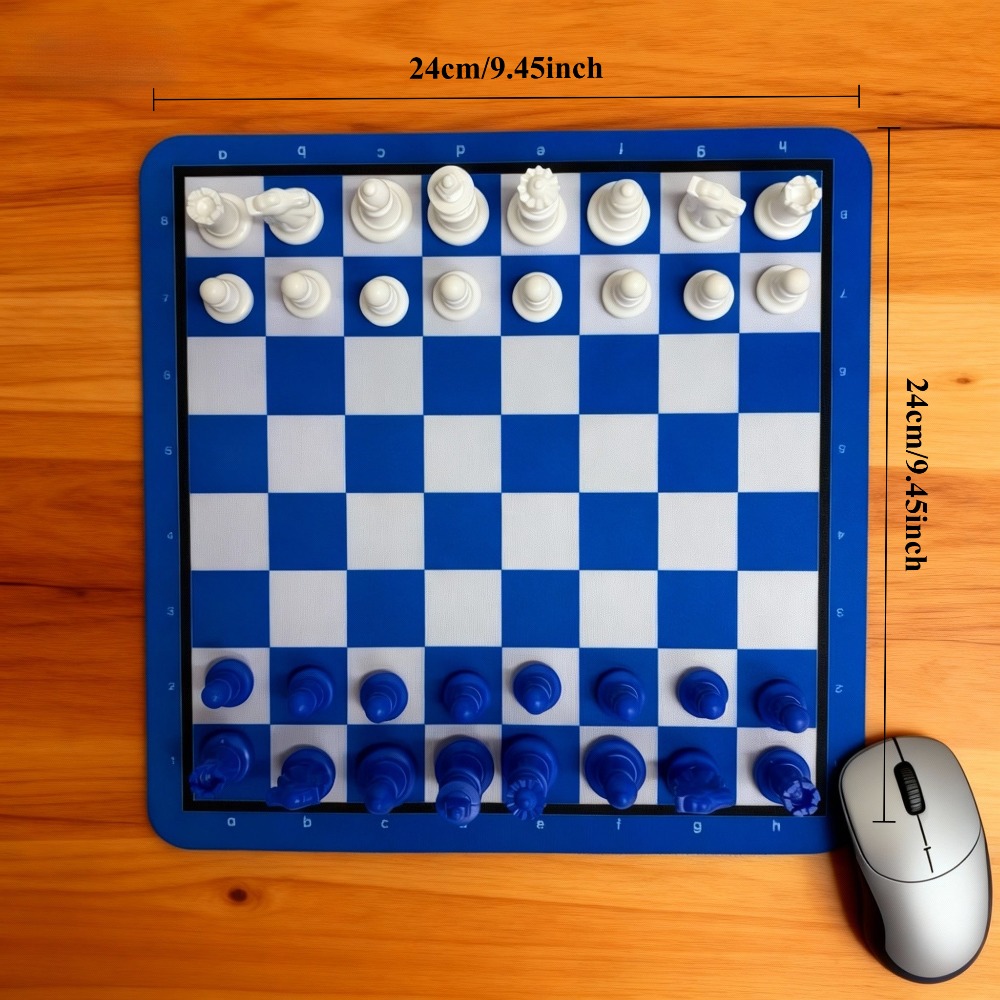 クラシックチェスセット 24×24cmのゴム製ボードと32個 - Magnetic Travel Chess のレビューと価格