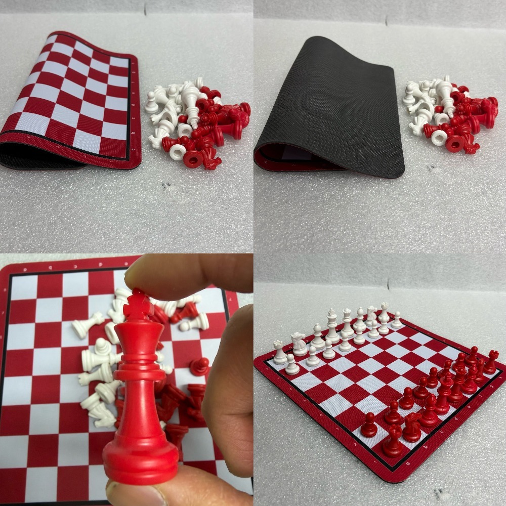 クラシックチェスセット 24×24cmのゴム製ボードと32個 - Magnetic Travel Chess のレビューと価格