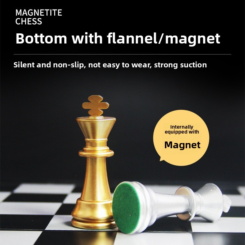 マグネティックゴールドシルバーチェスセット 折りたたみ式チェ - Magnetic Travel Chess のレビューと価格
