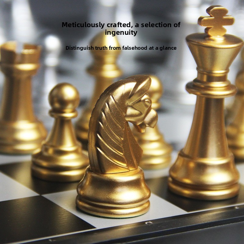 マグネティックゴールドシルバーチェスセット 折りたたみ式チェ - Magnetic Travel Chess のレビューと価格