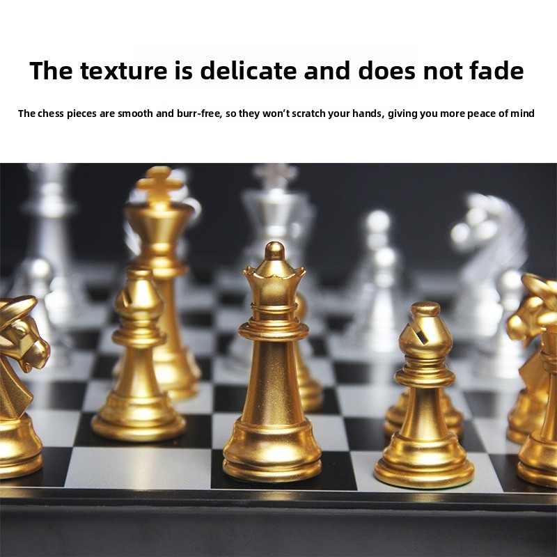 マグネティックゴールドシルバーチェスセット 折りたたみ式チェ - Magnetic Travel Chess のレビューと価格