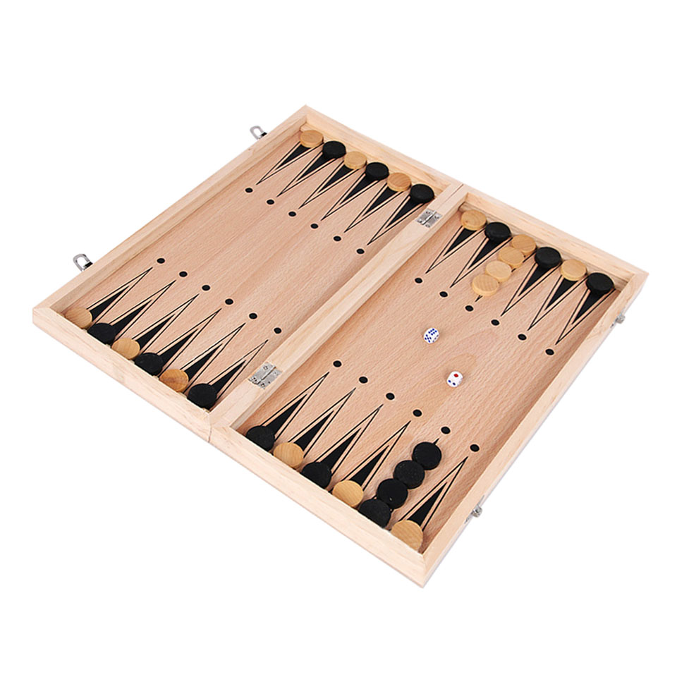 3 in 1 木製チェスバックギャモンチェッカートラベルゲー - Magnetic Travel Chess のレビューと価格