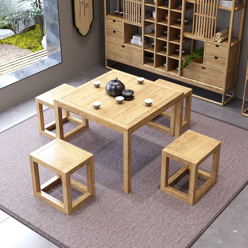 新しい中国製無垢材茶卓と椅子セット、八仙図のテーブル、チェス - Chess Set Wooden のレビューと価格