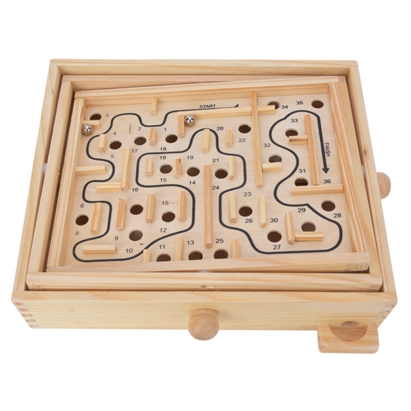 大人の子供向け木製教育迷路脳トレーニングボードゲーム教育玩具 - Board Game For Kids のレビューと価格