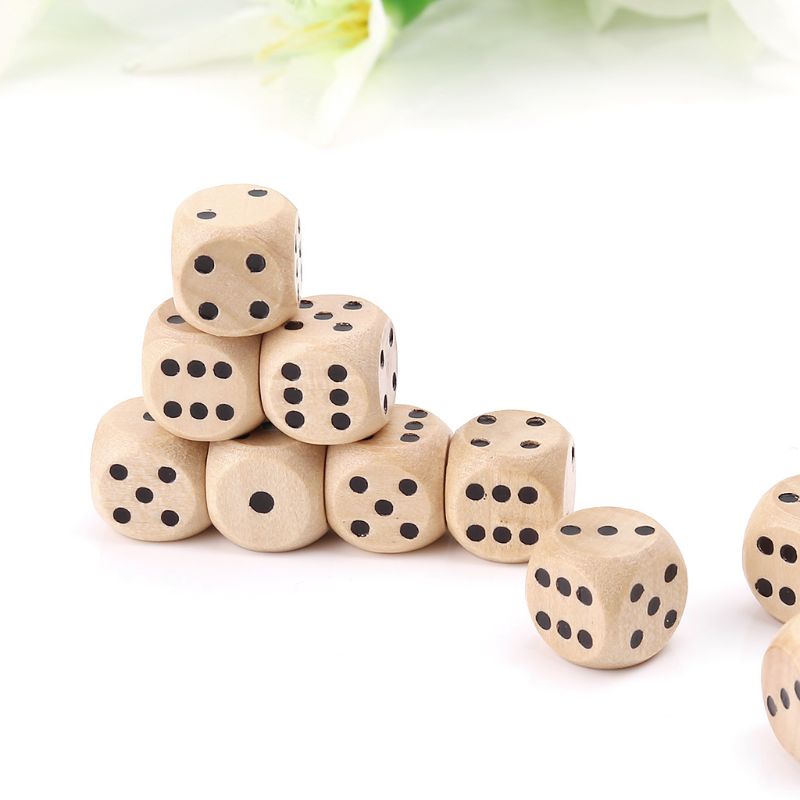 10 個木製サイコロ 6 両面 D6 面サイコロ 14 ミリ - Board Game Loop のレビューと価格