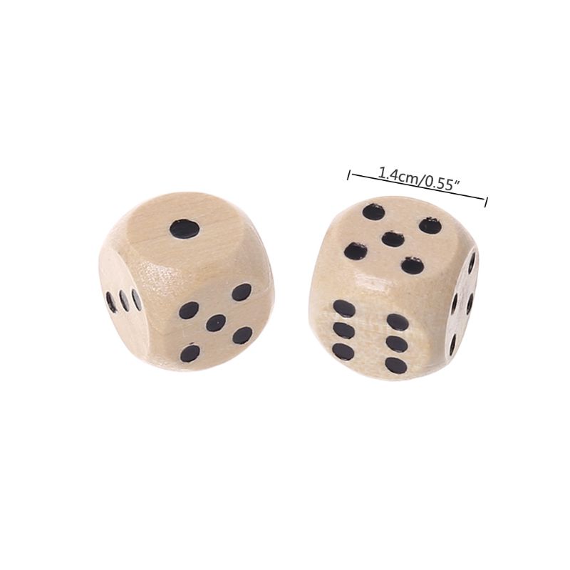 10 個木製サイコロ 6 両面 D6 面サイコロ 14 ミリ - Board Game Loop のレビューと価格